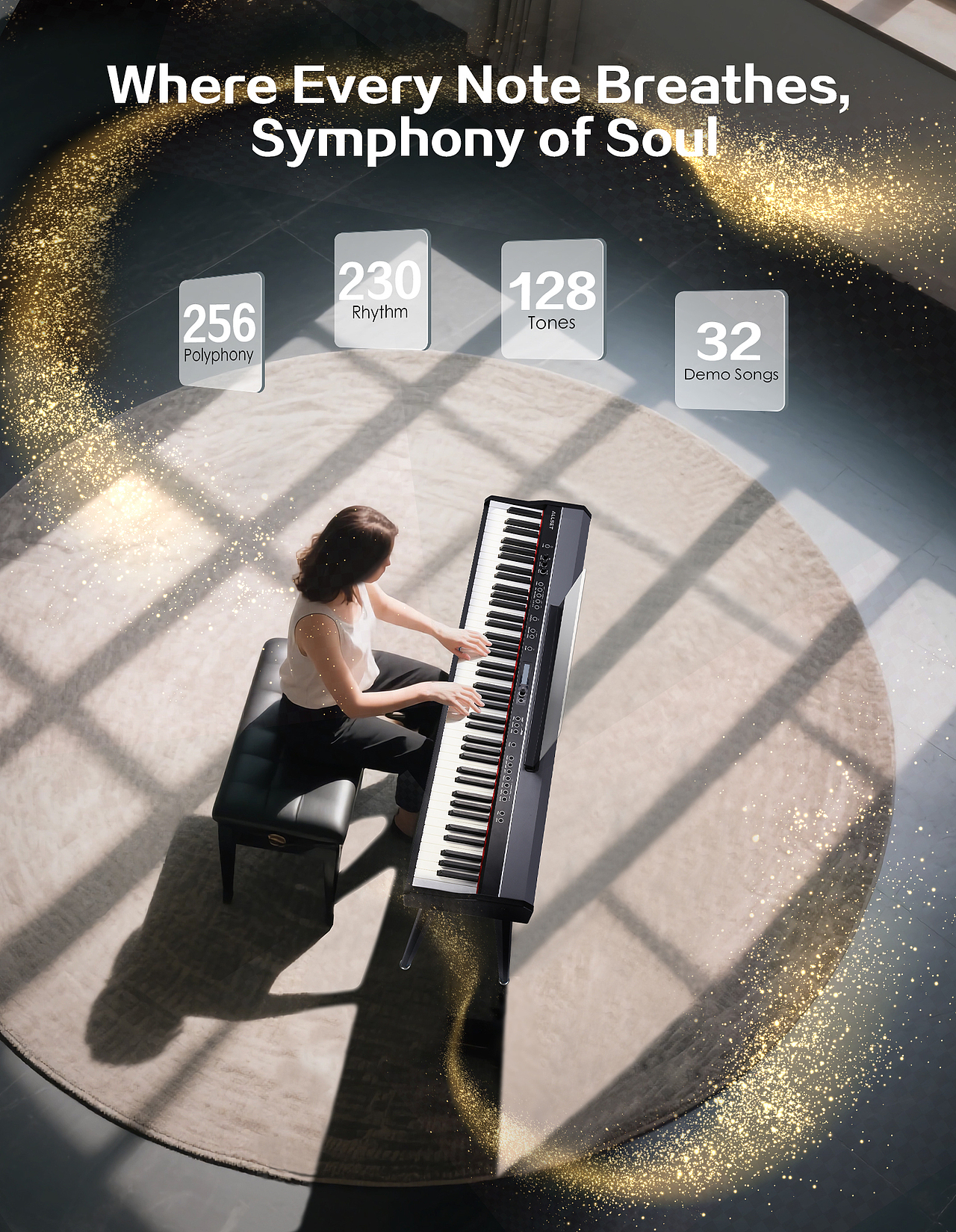 亞馬遜 電子鋼琴 場(chǎng)景均為AI生成（圖ZMzkxNTk5NjYw） - AI作品 - 站酷設(shè)計(jì)師美怡5D原創(chuàng)素材 - 站酷ZCOOL