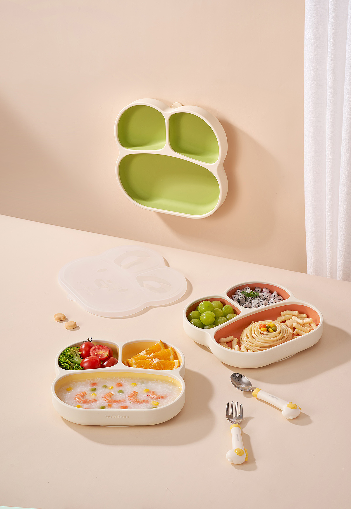 儿童餐盘水杯拍摄