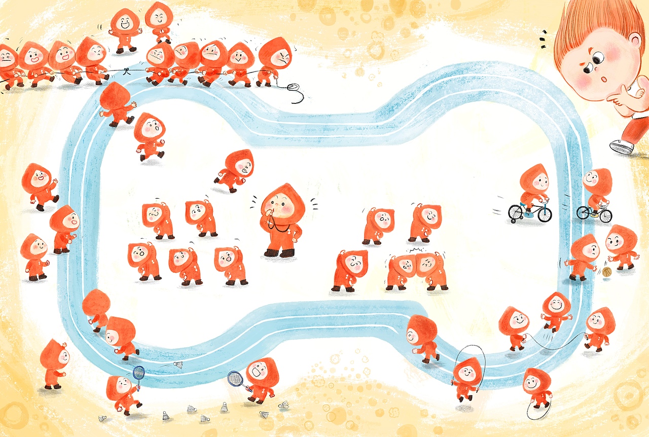 海豚出版社出版的《長高特工隊(duì)》 插圖版繪（圖ZMzkxNjE2MzAw） - 繪本 - 站酷設(shè)計師點(diǎn)一點(diǎn)123原創(chuàng)素材 - 站酷ZCOOL