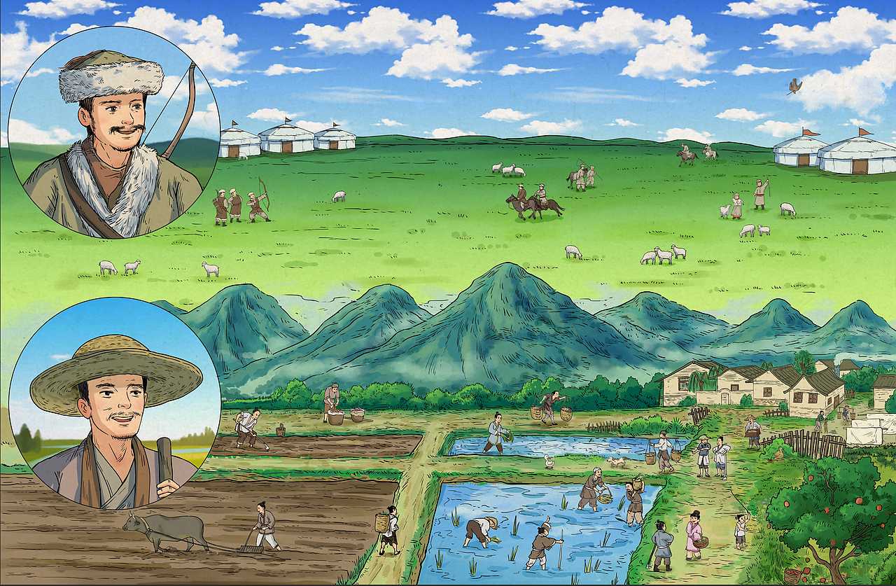 传统国风历史绘本跨页组图-敦煌/大运河/兵马俑/长城（图ZMzkxNjE2NDky） - 绘本 - 站酷设计师泽清Tomic原创素材 - 站酷ZCOOL