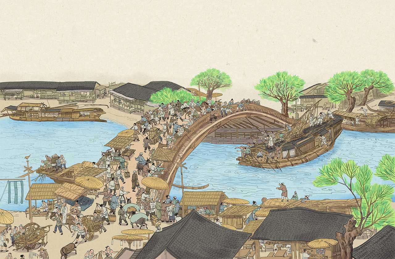 传统国风历史绘本跨页组图-敦煌/大运河/兵马俑/长城（图ZMzkxNjE3MjY4） - 绘本 - 站酷设计师泽清Tomic原创素材 - 站酷ZCOOL