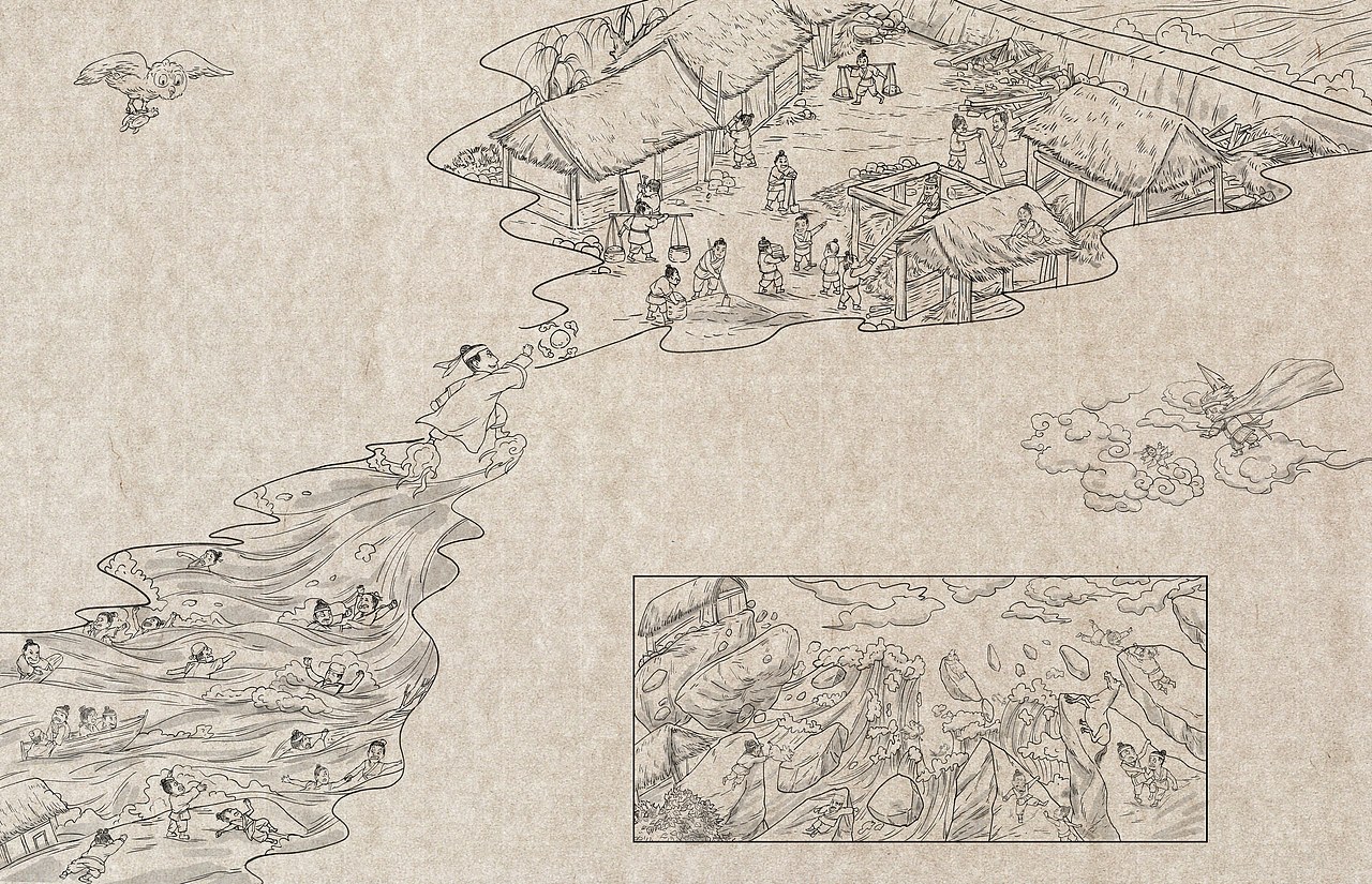 原创水墨风故事绘本精选（图ZMzkxNjE4NjMy） - 绘本 - 站酷设计师泽清Tomic原创素材 - 站酷ZCOOL