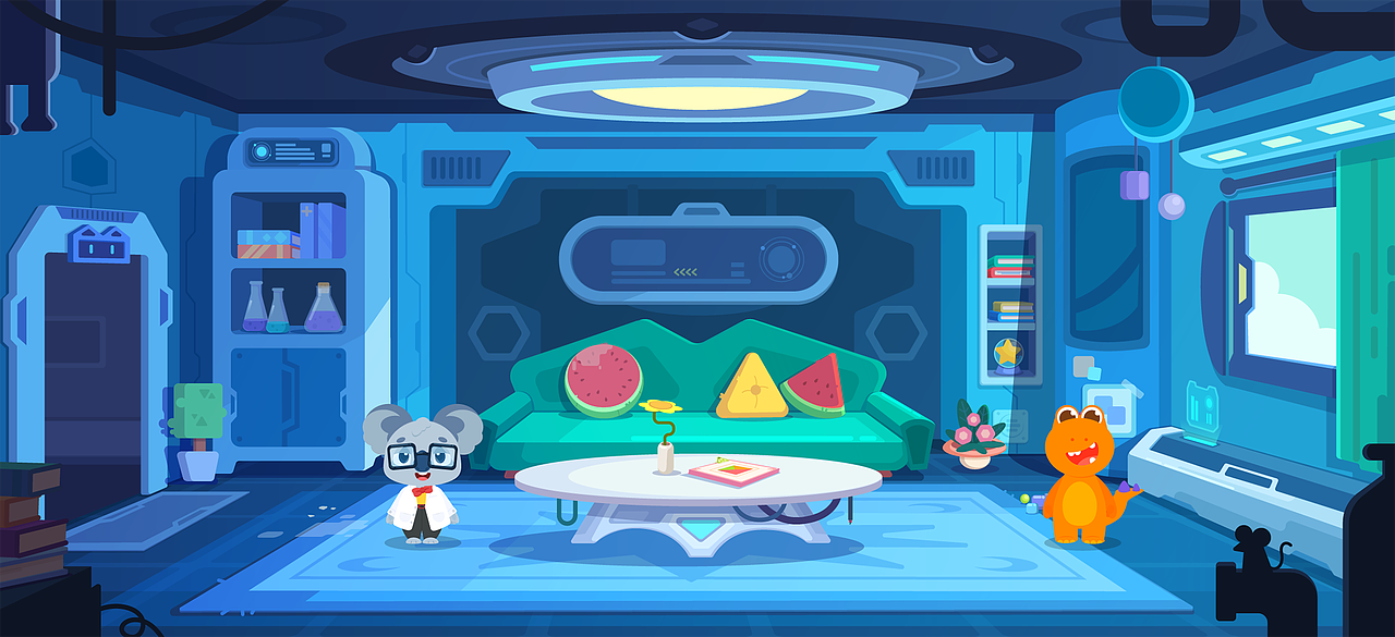 扁平风格场景-思维