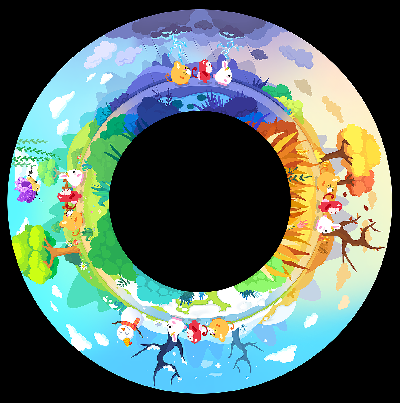 扁平风格场景-低年级