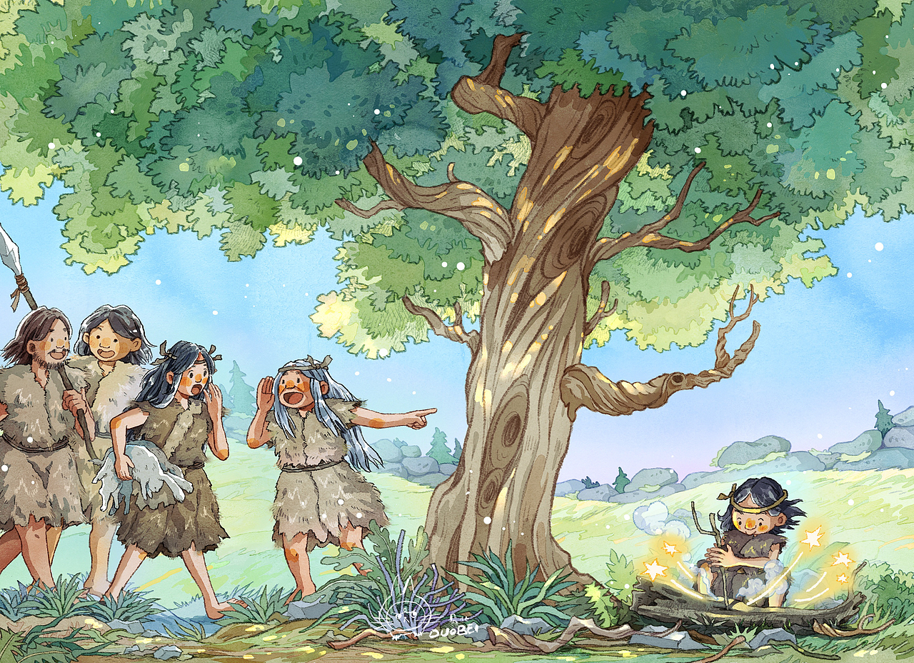《通天洞》商插～（图ZMzkxNjMwNTg0） - 商业插画 - 站酷设计师朵北原创素材 - 站酷ZCOOL