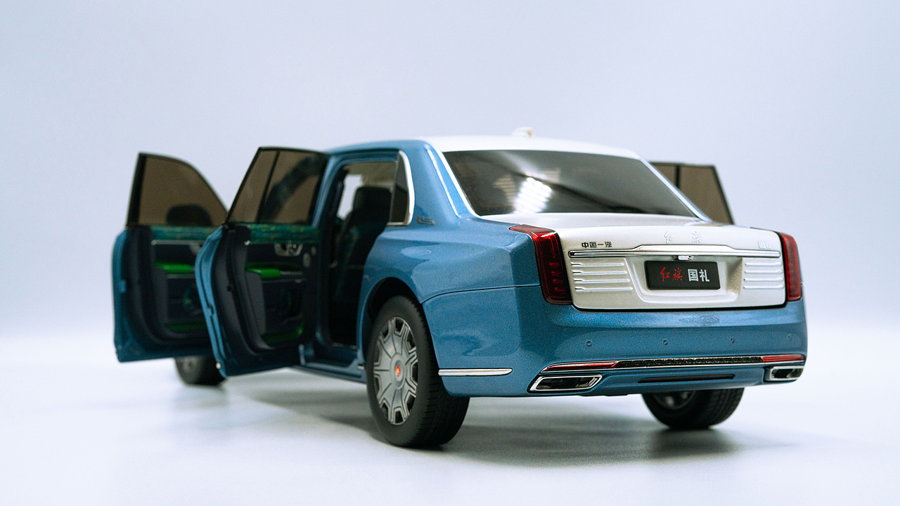 红旗国礼 花青蓝/月白 1:18