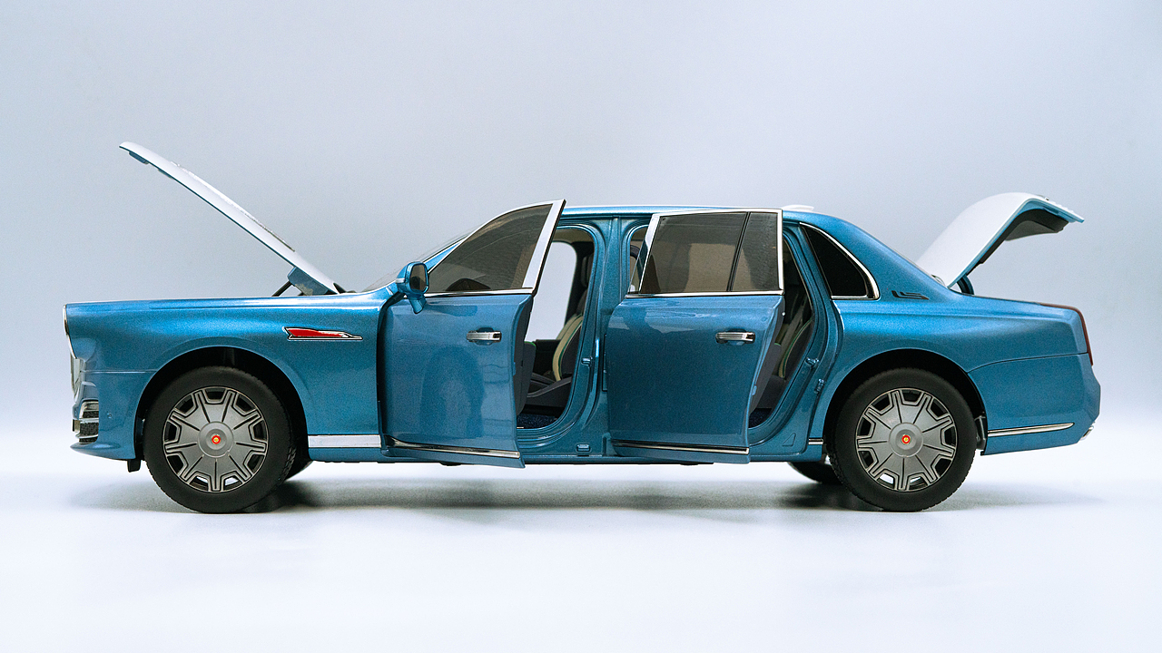 红旗国礼 花青蓝/月白 1:18