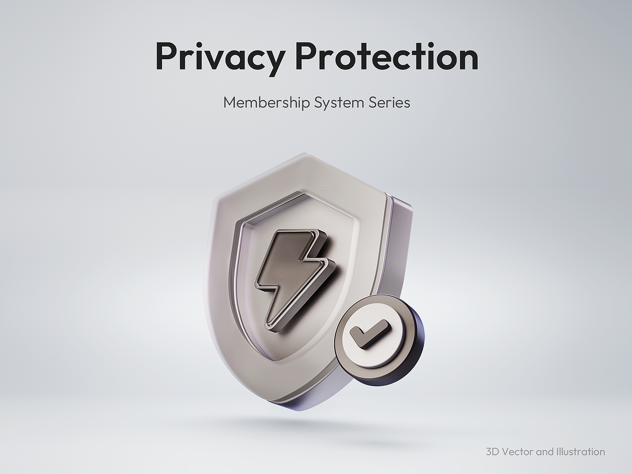 轻拟态化3D会员插图 系列