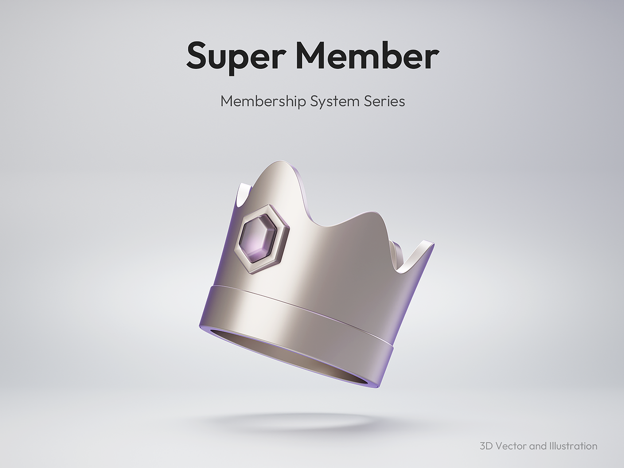 轻拟态化3D会员插图 系列