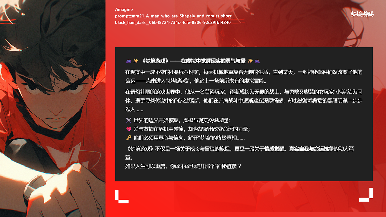 梦境游戏 MJ+SD(controlnet)