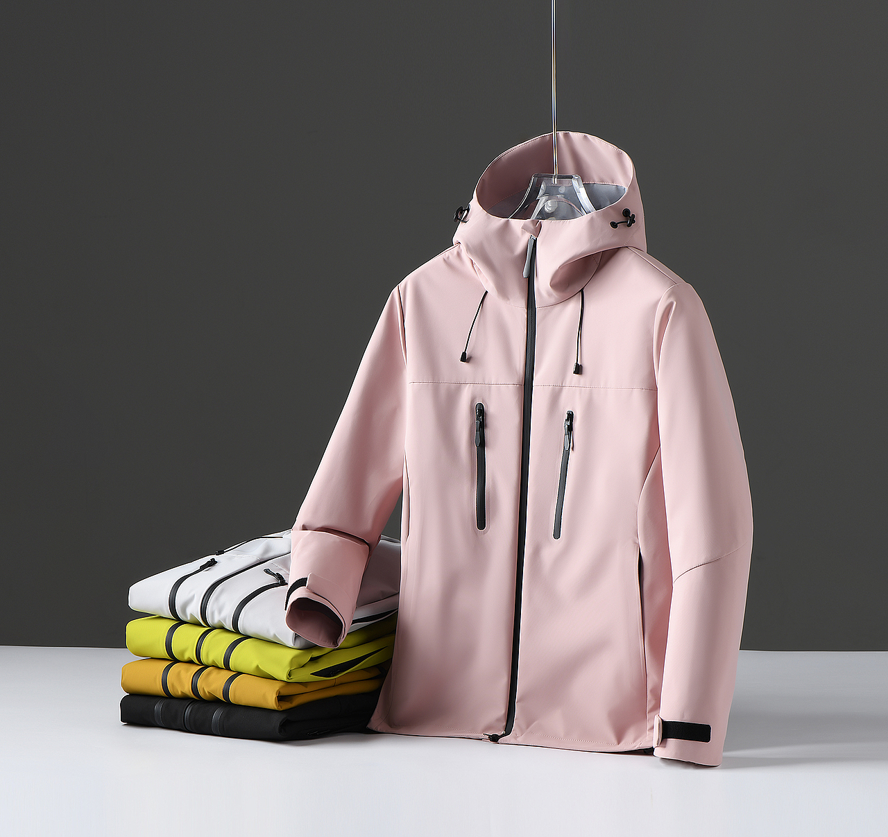 硬壳防水冲锋衣服装平铺挂拍静物产品摄影镂空立体图（图ZMzkxNjUwMDAw） - 产品摄影 - 站酷设计师王牌视觉传媒原创素材 - 站酷ZCOOL
