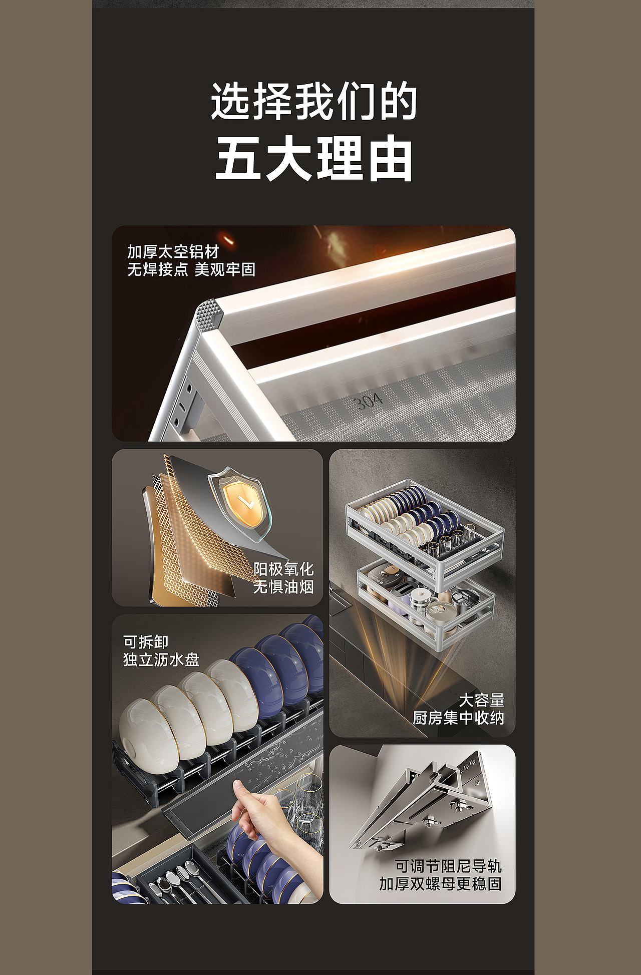 厨房拉篮&三维建模渲染&平面排版&详情页设计（图ZMzkxNjU4OTQw） - 产品 - 站酷设计师绘梦ii原创素材 - 站酷ZCOOL