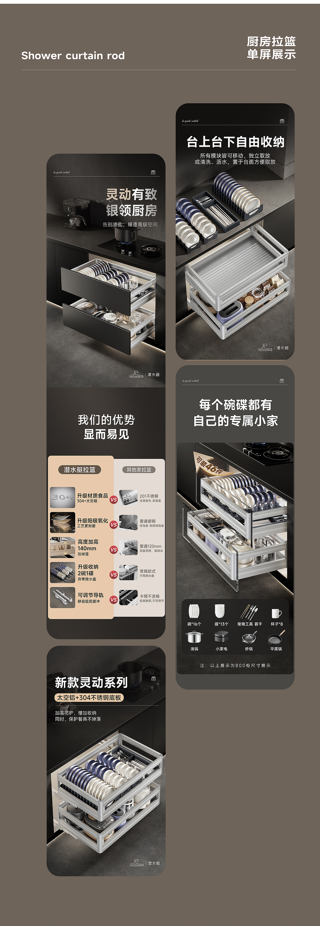 厨房拉篮&三维建模渲染&平面排版&详情页设计（图ZMzkxNjU4OTA4） - 产品 - 站酷设计师绘梦ii原创素材 - 站酷ZCOOL