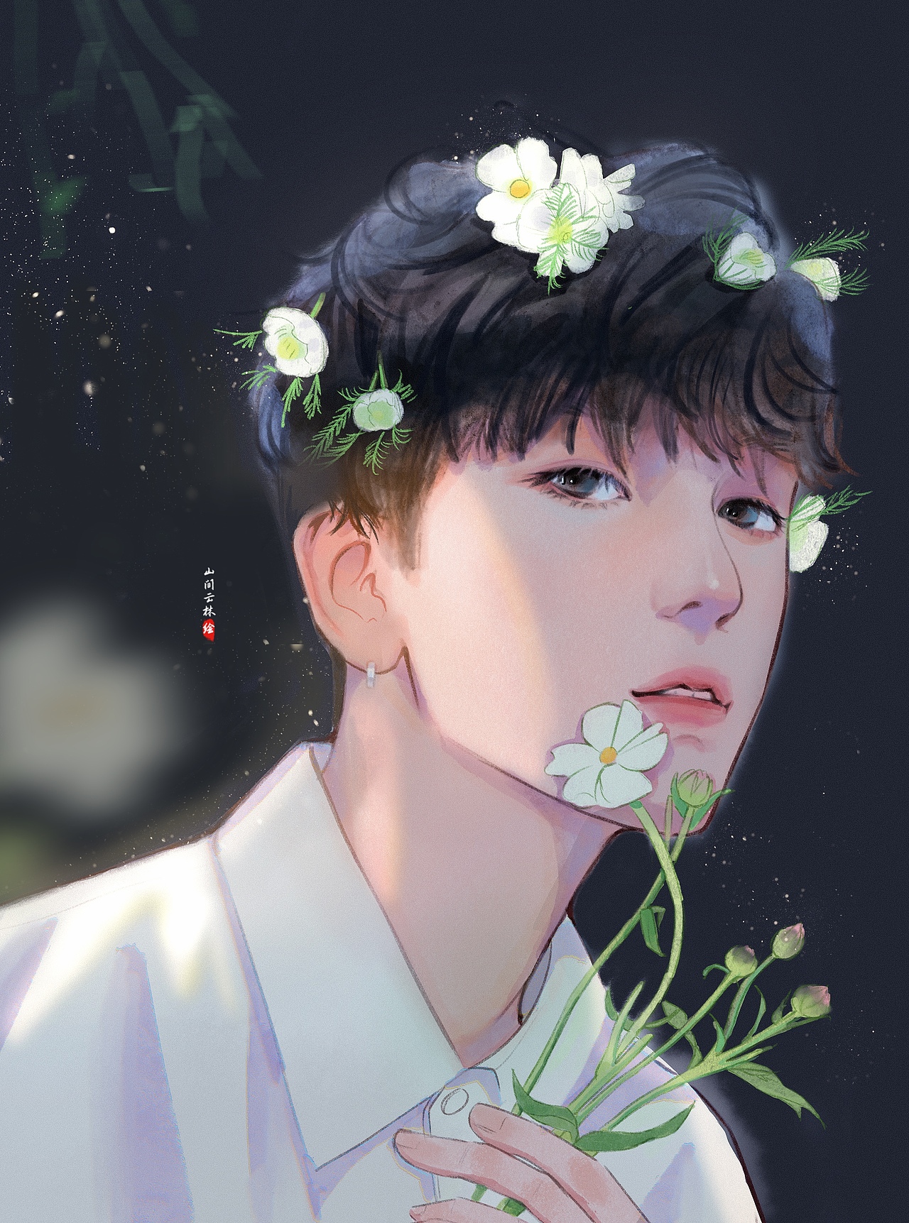 手绘水彩头像系列