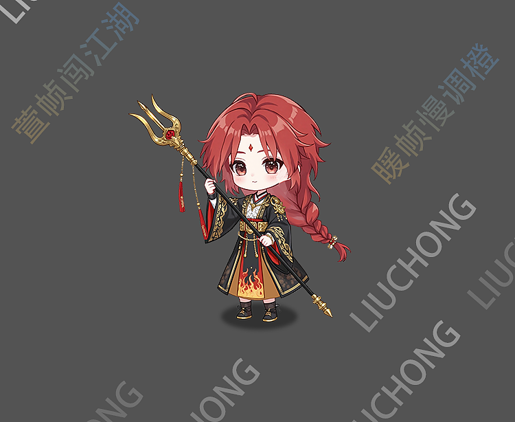 spine古风Q版角色游戏动作1001