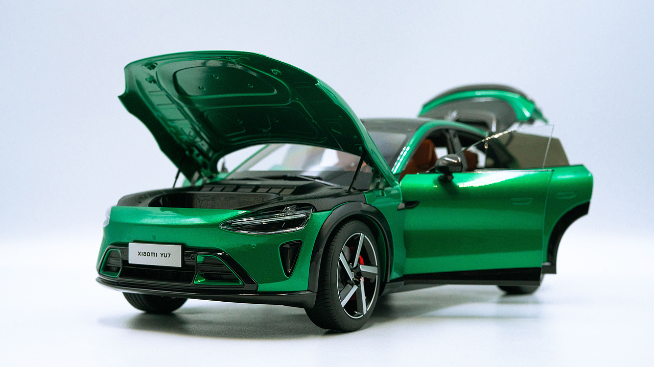 小米 YU7 宝石绿 1:18