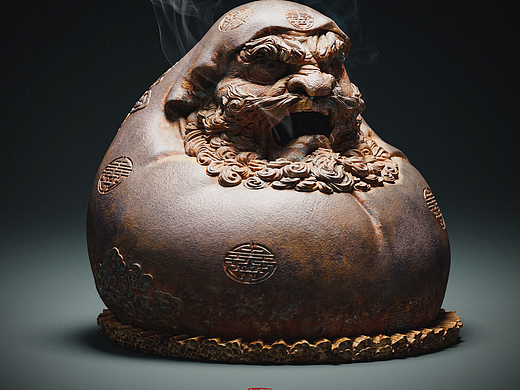 蛋达摩香炉