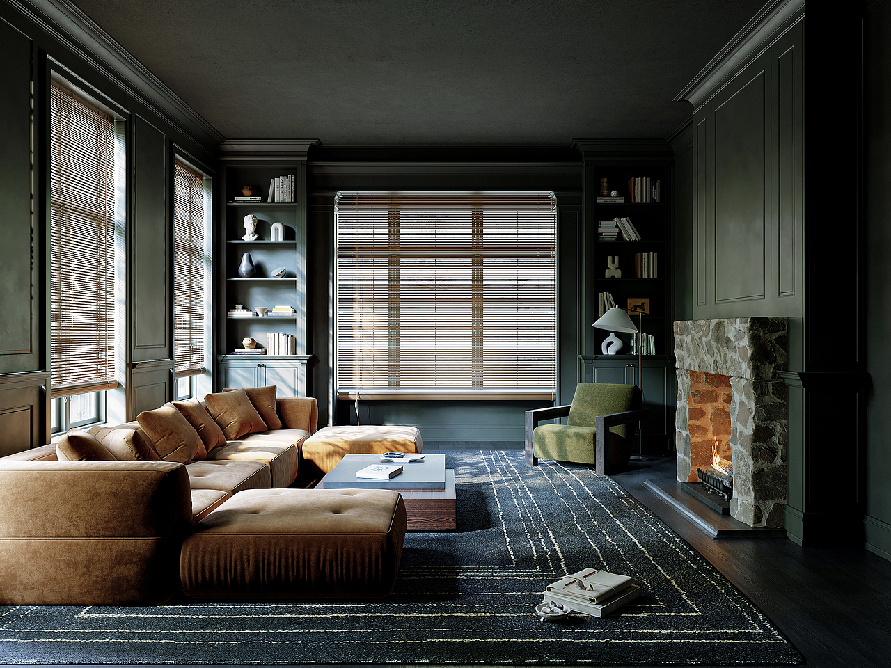 暗调客厅渲染（图ZMzkxNjc1NTgw） - 家装设计 - 站酷设计师nexx9ii原创素材 - 站酷ZCOOL