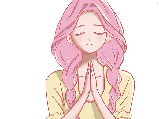 温柔少女插画