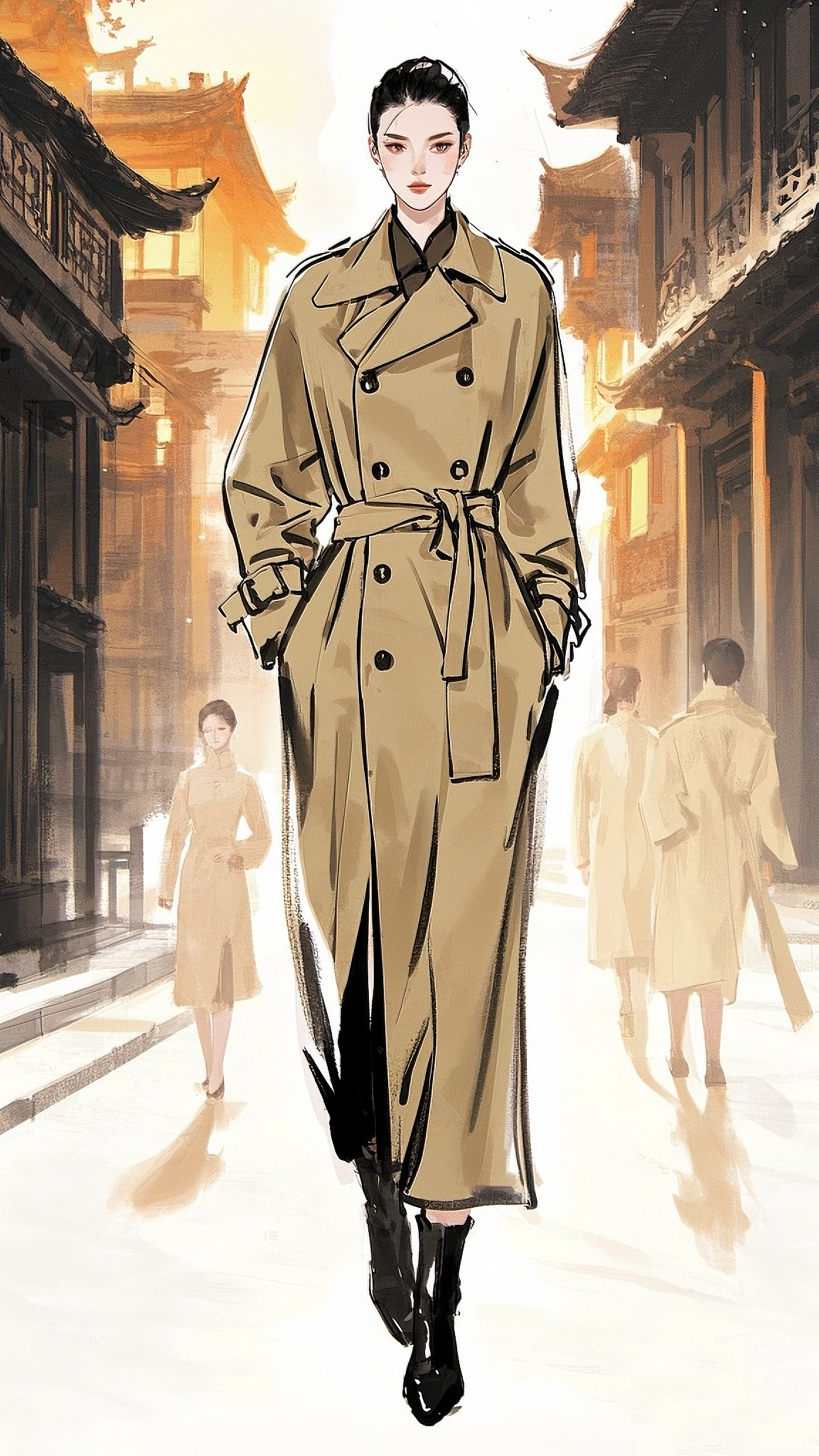 青言青语艺术家合作款风衣（图ZMzkxNjc4NzA0） - 正装/礼服 - 站酷设计师设计狮Summer原创素材 - 站酷ZCOOL