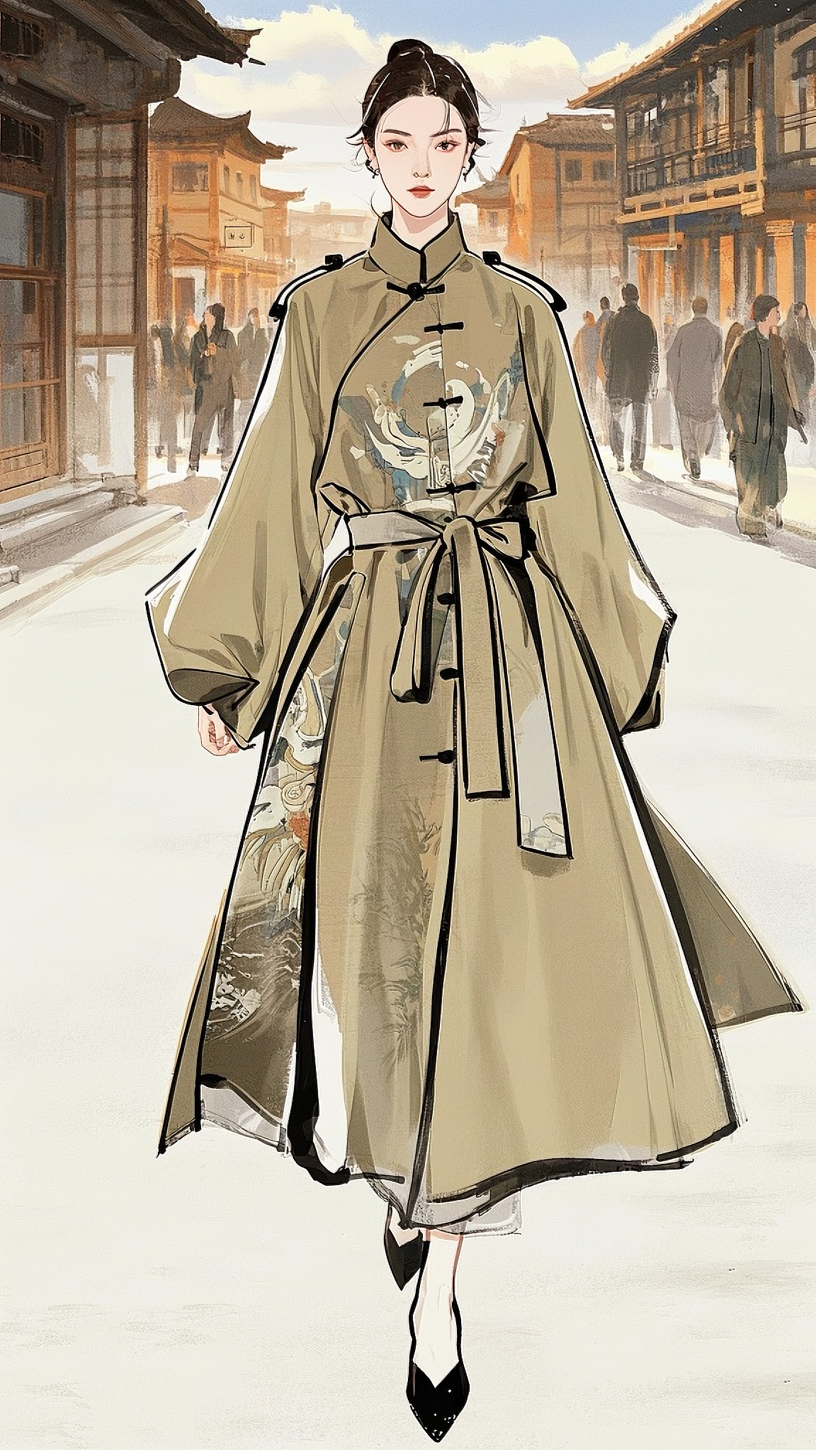 青言青语艺术家合作款风衣（图ZMzkxNjc4Njgw） - 正装/礼服 - 站酷设计师设计狮Summer原创素材 - 站酷ZCOOL