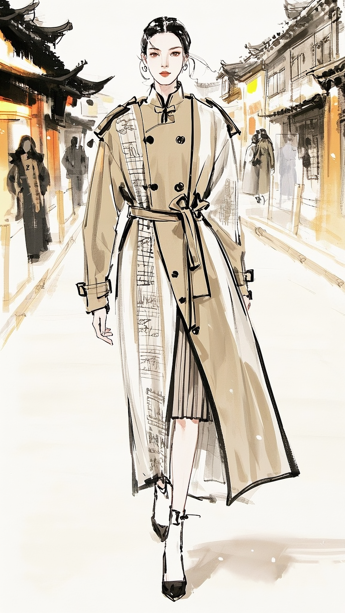 青言青语艺术家合作款风衣（图ZMzkxNjc4ODAw） - 正装/礼服 - 站酷设计师设计狮Summer原创素材 - 站酷ZCOOL