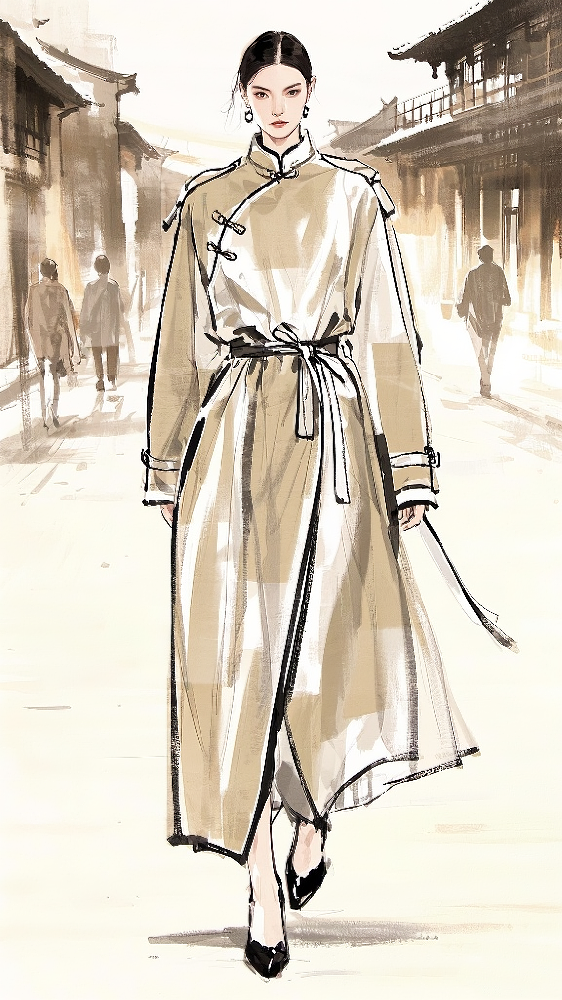 青言青语艺术家合作款风衣（图ZMzkxNjc4NzI0） - 正装/礼服 - 站酷设计师设计狮Summer原创素材 - 站酷ZCOOL