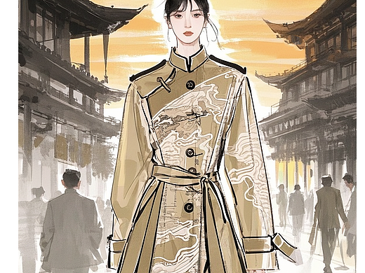 青言青语艺术家合作款风衣