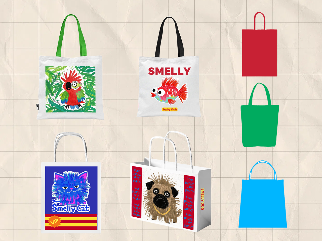 🐾Smelly臭臭小动物系列-插画商业应用衍生（图ZMzkxNjgzMDQ4） - 其他工业/产品 - 站酷设计师工业设计cc原创素材 - 站酷ZCOOL