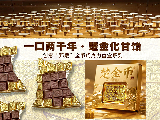 一口两千年·楚金化甘饴——创意“郢爰”金币巧克力盲盒系列