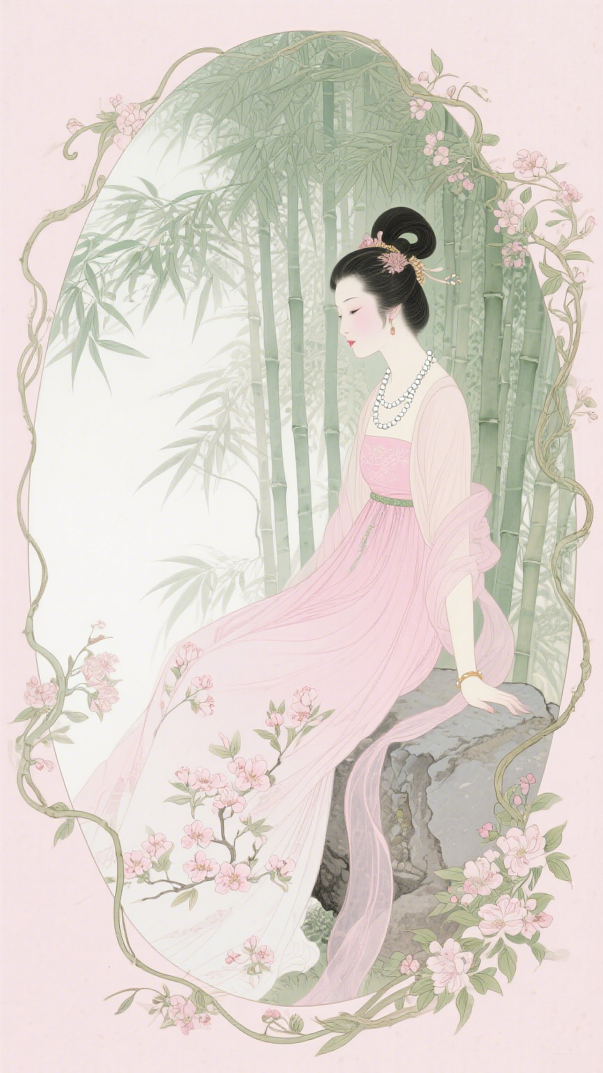 致敬穆夏--四季洛神