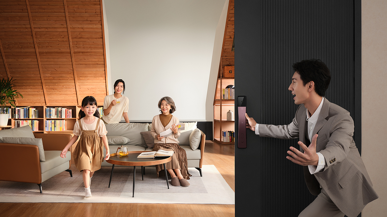 鹿客-S6Ultra 掌静脉指脉智能门锁拍摄