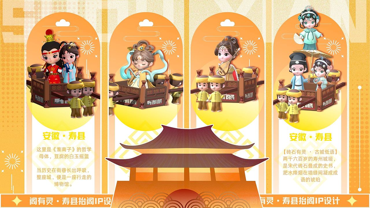 阁有灵——寿县抬阁IP盲盒设计