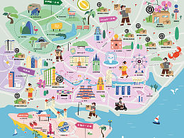 【顺丰速运】新加坡手绘地图