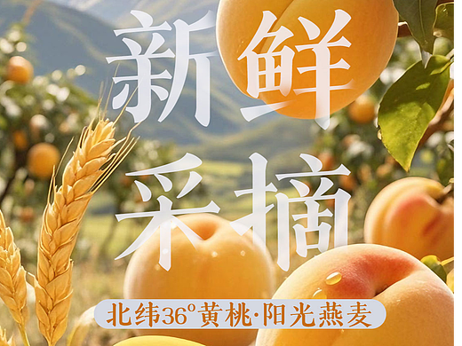 黄桃燕麦酸奶详情页设计
