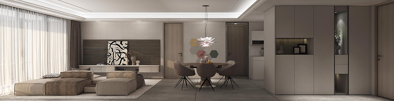 【室内设计】简约风格,记录180㎡户型设计思路