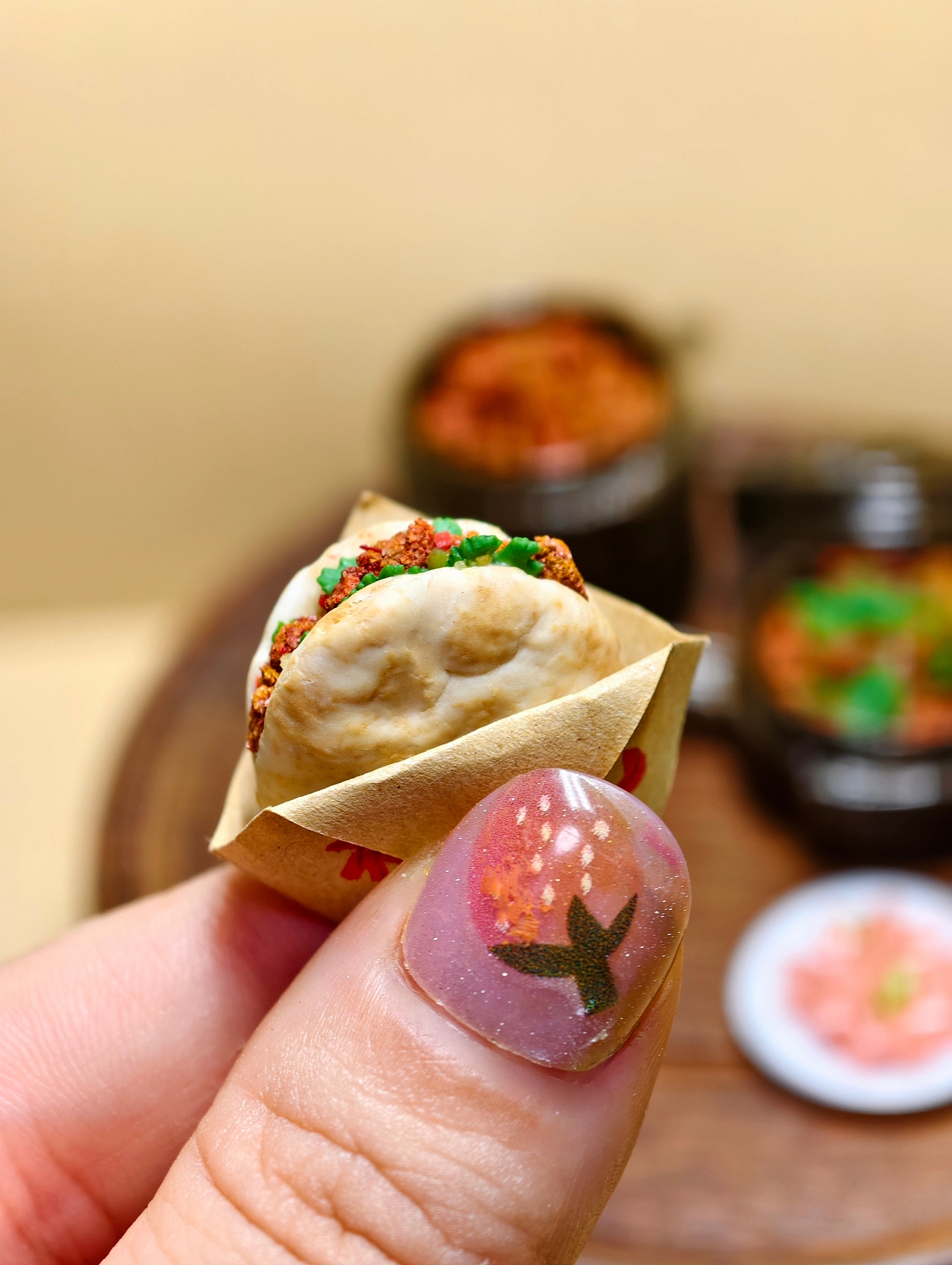 用粘土微缩粉蒸牛肉和乐山咔饼|附教程