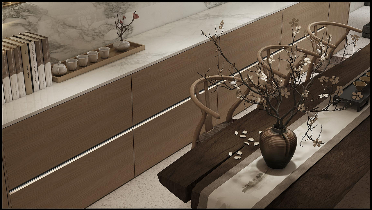 【室内设计】别墅地下一层，东方美学空间。（图ZMzkxNzU0NzA4） - 家装设计 - 站酷设计师老北子原创素材 - 站酷ZCOOL