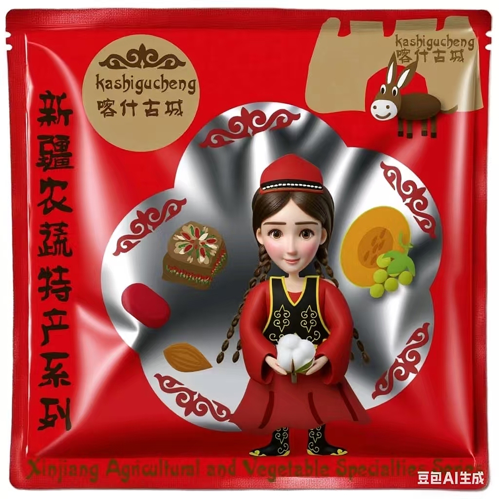 新疆农蔬特产插画实物效果图(AI生成）（图ZMzkxNzcxMzM2） - 包装 - 站酷设计师彩色蔷薇原创素材 - 站酷ZCOOL