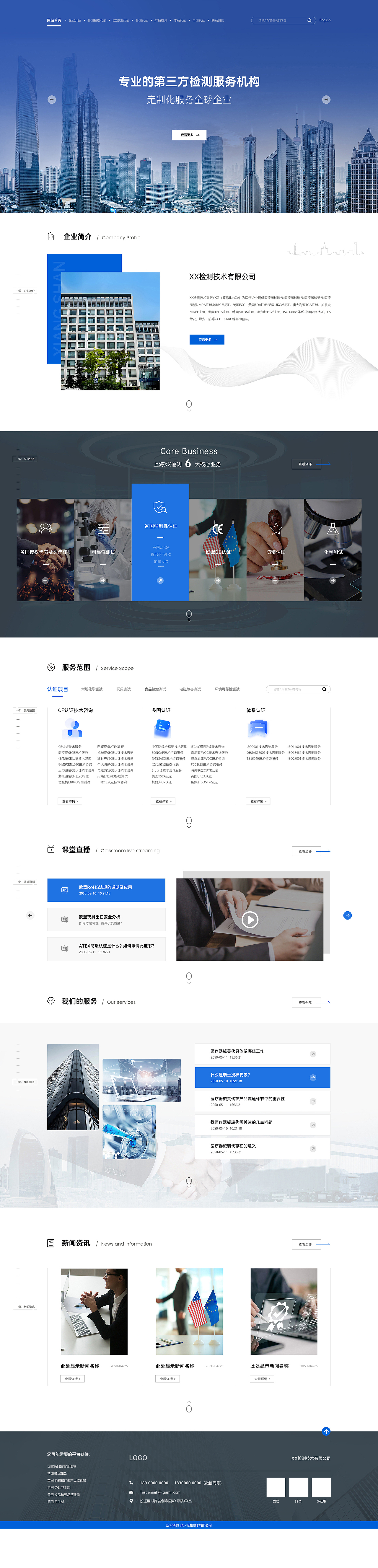 检测网站设计