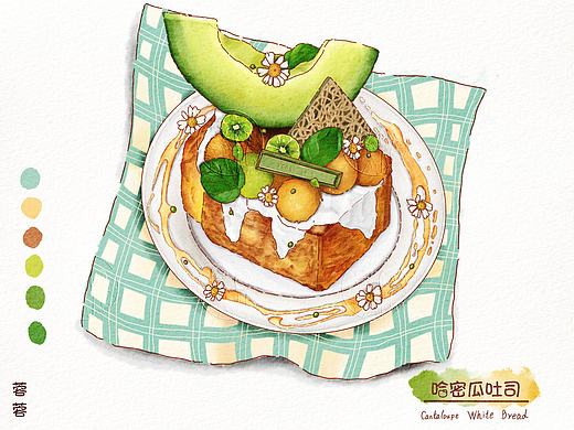 水彩食物