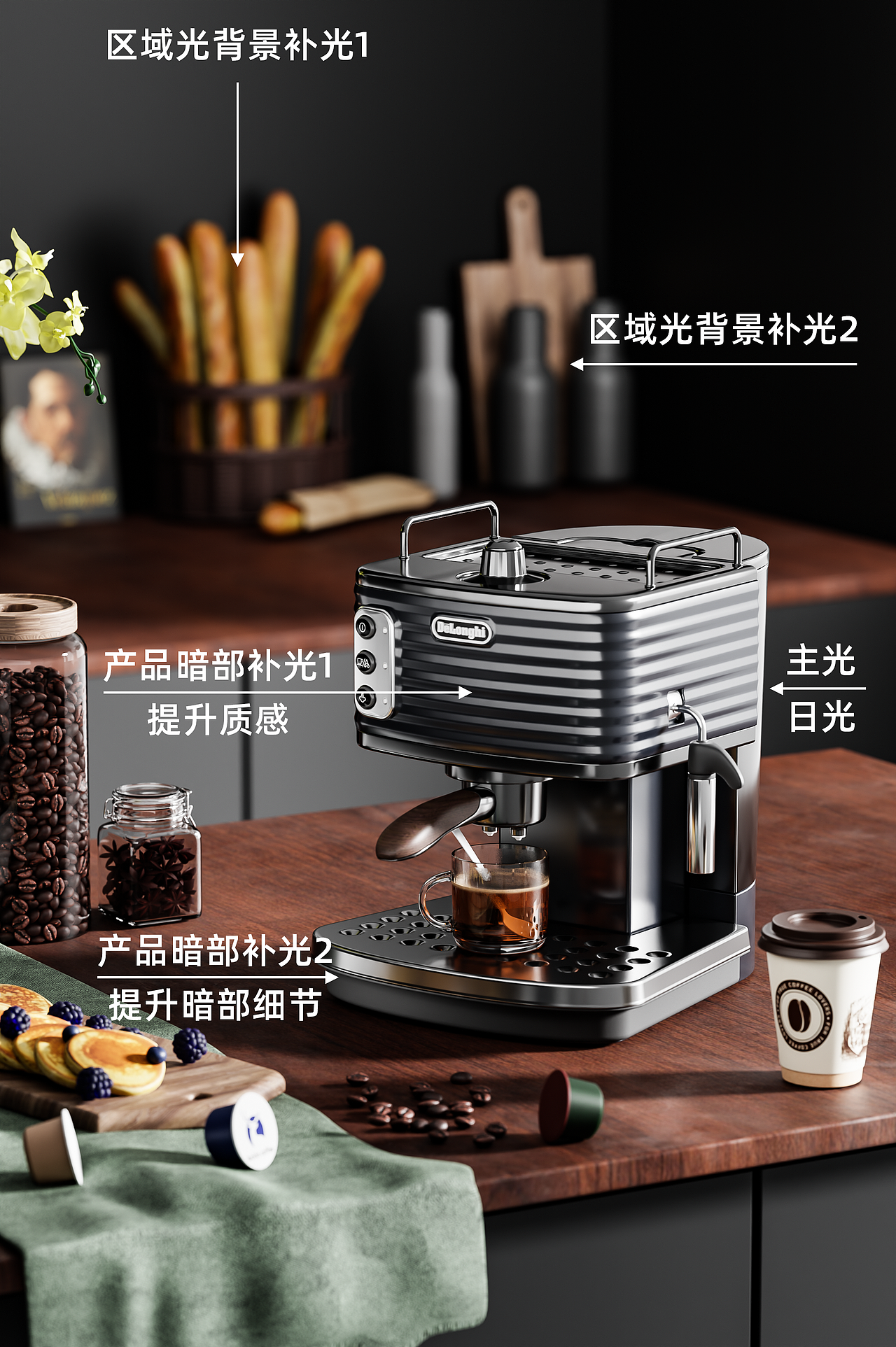 【Blender】电商渲染｜咖啡机产品场景渲染（图ZMzkxODAyNDcy） - 产品 - 站酷设计师jiang97原创素材 - 站酷ZCOOL