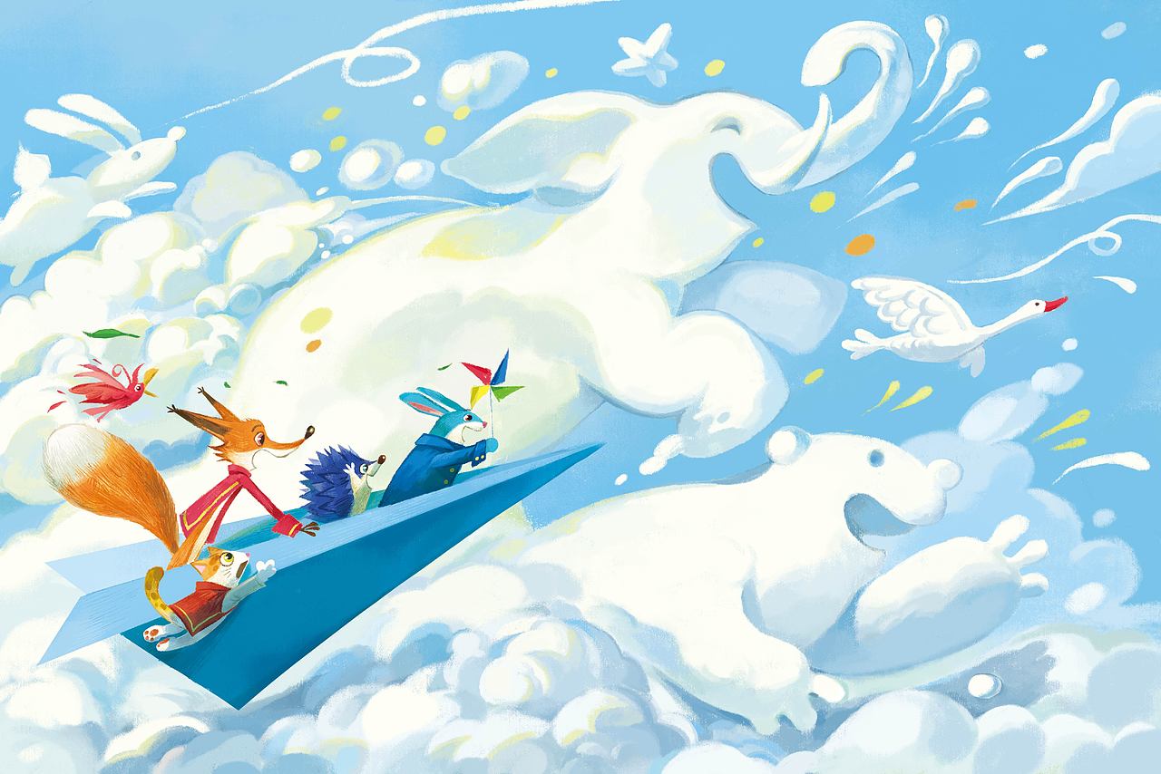 莱辛寓言 | 儿童书籍封面设计/绘制（图ZMzkxODAyOTcy） - 商业插画 - 站酷设计师木木梦原创素材 - 站酷ZCOOL