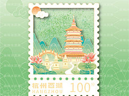 原创设计｜杭州西湖流沙冰箱贴