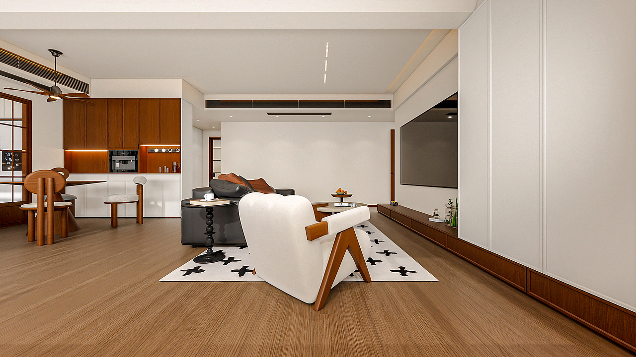 四川岳池雍合湾（180平方中古风三居室）