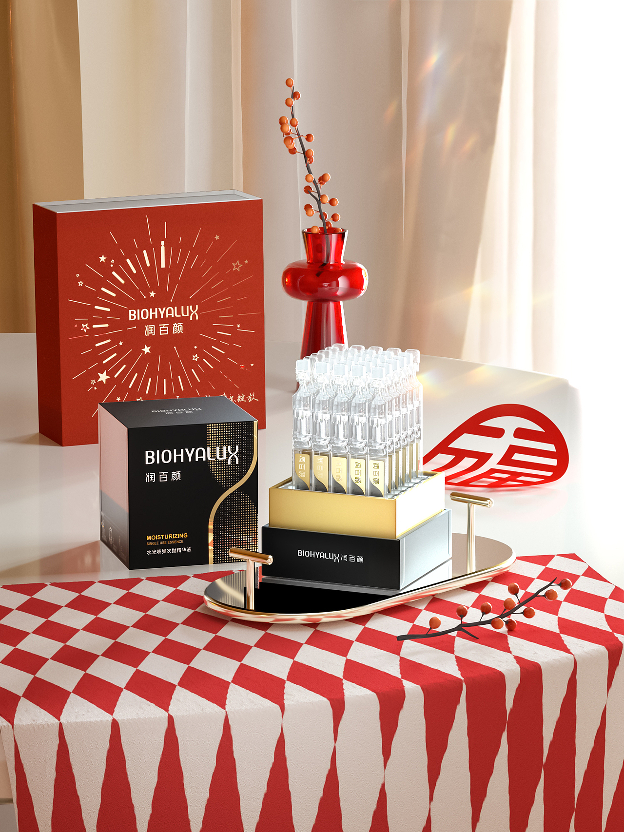润百颜新年视觉（图ZMzkxODE4MjM2） - 产品 - 站酷设计师熊猫88原创素材 - 站酷ZCOOL