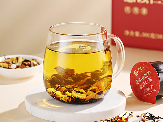 赤小豆花果茶场景图拍摄