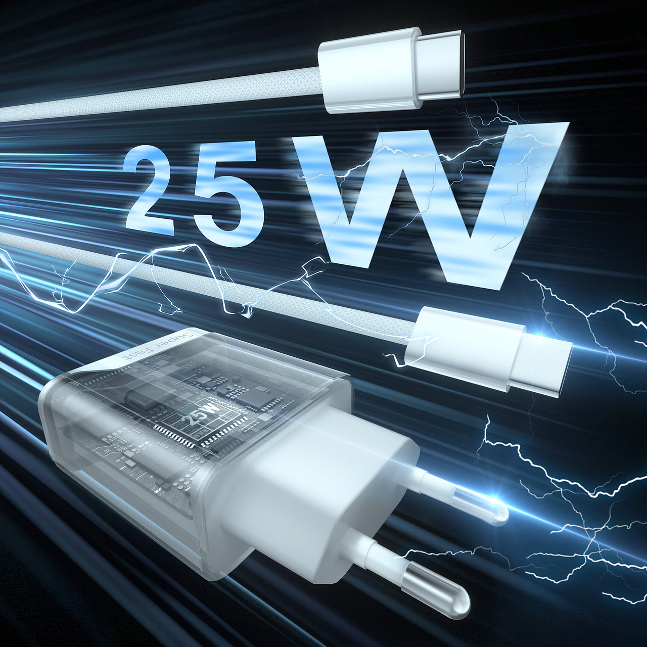 25W欧规充电器主图a+