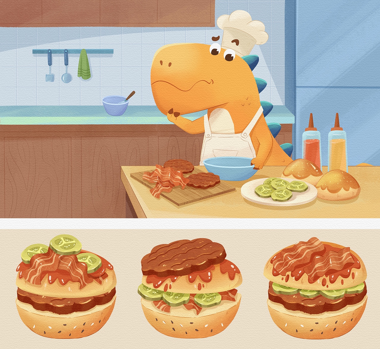 小恐龙绘本（图ZMzkxODIzODUy） - 绘本 - 站酷设计师仙人掌和也原创素材 - 站酷ZCOOL