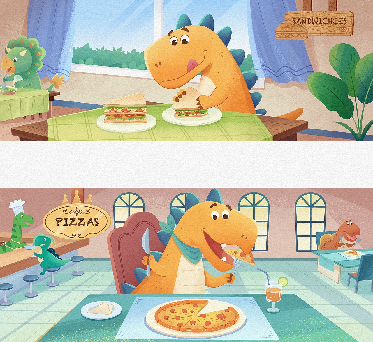 小恐龙绘本（图ZMzkxODIzODcy） - 绘本 - 站酷设计师仙人掌和也原创素材 - 站酷ZCOOL